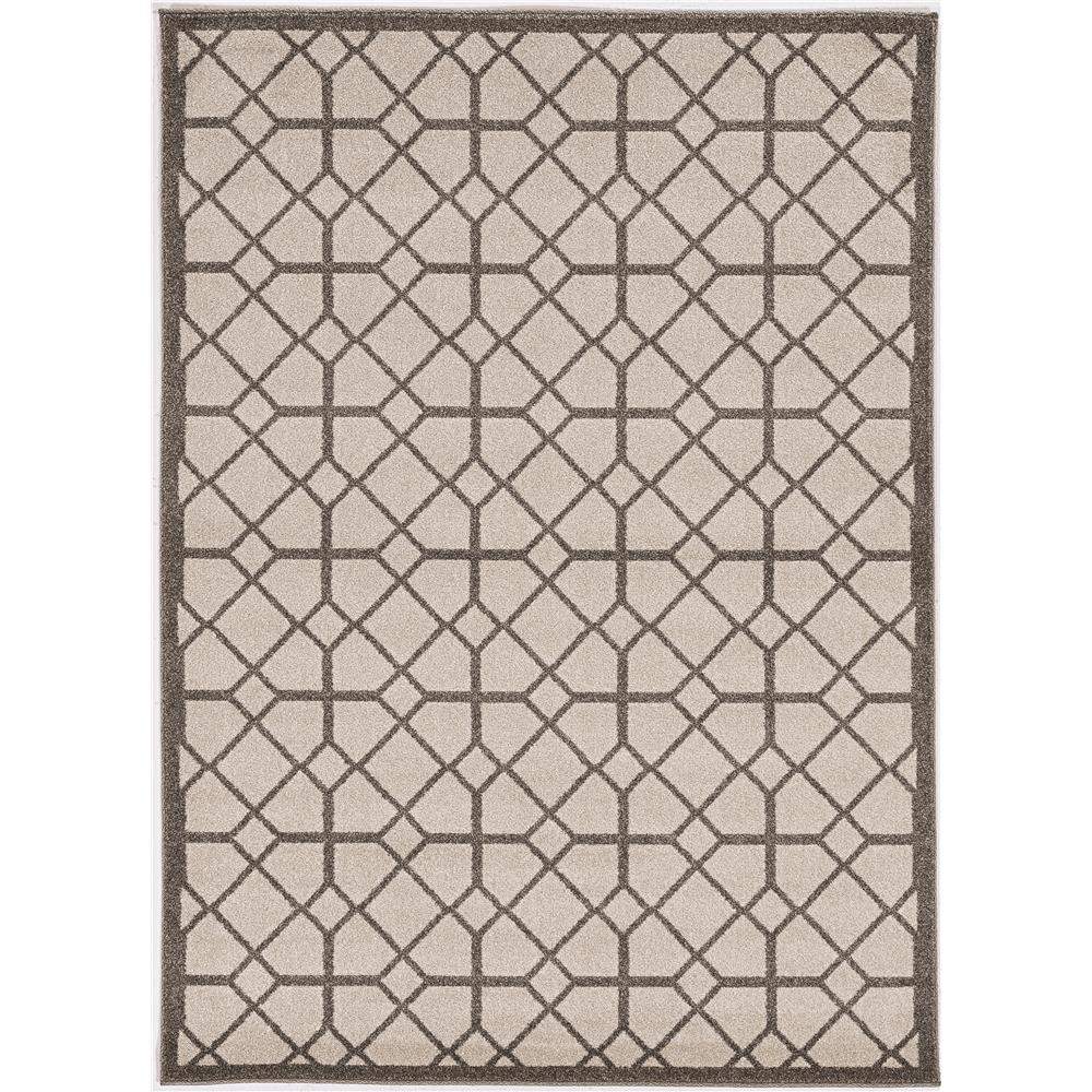 3' X 5' Ivory Or Grey Polypropylene Rug - Homeroots - Flyclothing LLC