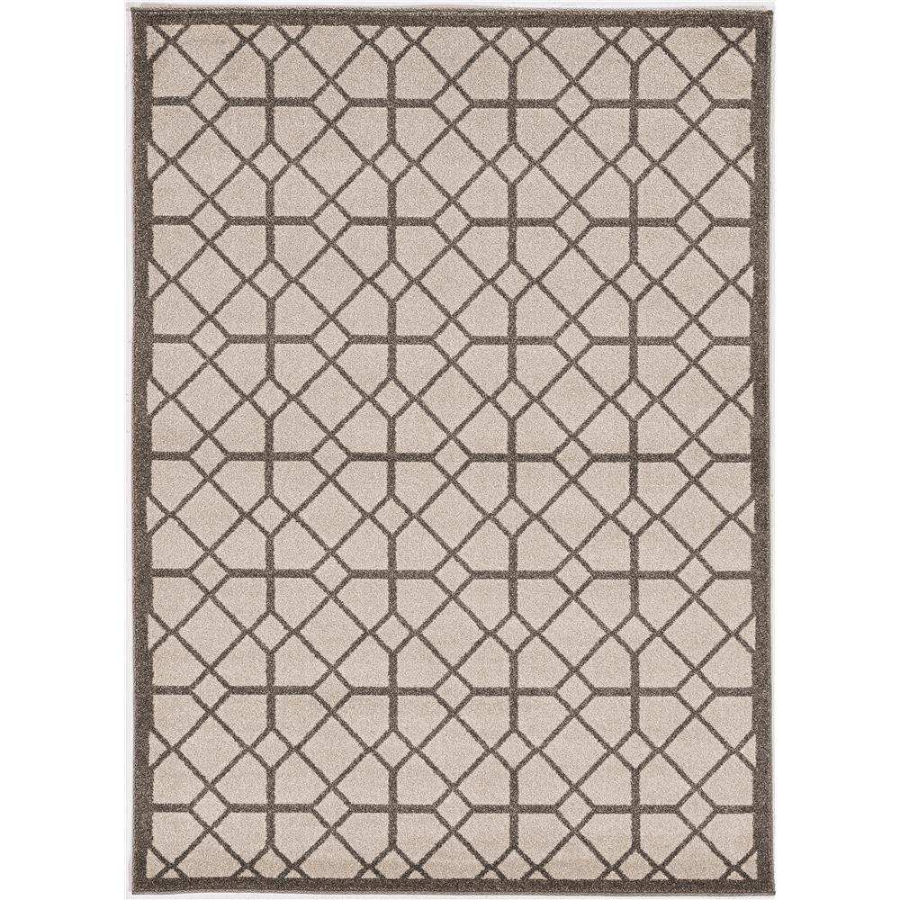 3' X 5' Ivory Or Grey Polypropylene Rug - Homeroots - Flyclothing LLC