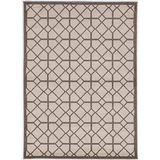 3' X 5' Ivory Or Grey Polypropylene Rug - Homeroots - Flyclothing LLC