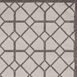 7' X 9' Ivory Or Grey Geometric Diamond Indoor Outdoor Area Rug - Homeroots - Flyclothing LLC