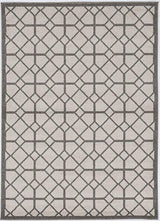 7' X 11' Ivory Or Grey Geometric Diamonds Indoor Outdoor Area Rug - Homeroots - Flyclothing LLC