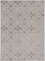3' X 5' Gray and Ivory Geometric Area Rug - Homeroots - Flyclothing LLC