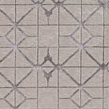 5' X 8' Ivory Silver Machine Woven Geometric Indoor Area Rug - Homeroots