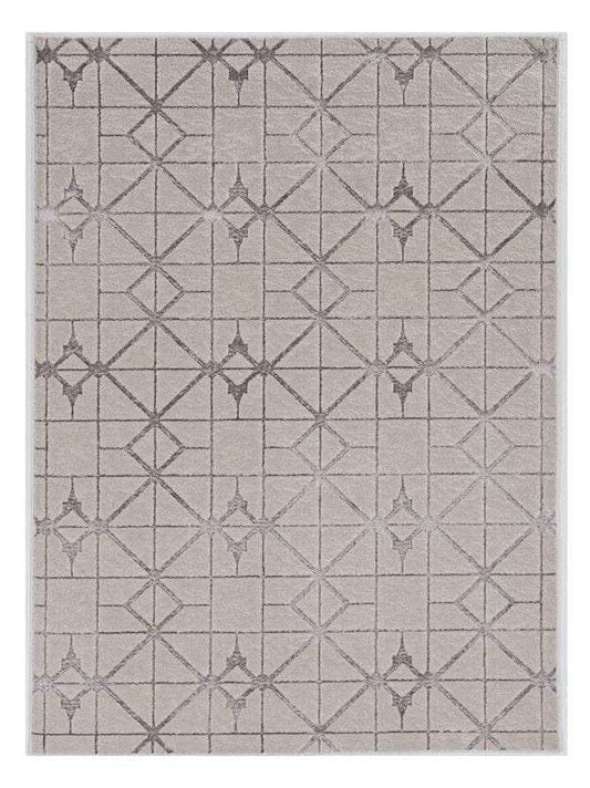 79 X 114 Ivory Or Silver Polypropylene Or Polyester Rug - Homeroots - Flyclothing LLC