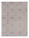 79 X 114 Ivory Or Silver Polypropylene Or Polyester Rug - Homeroots