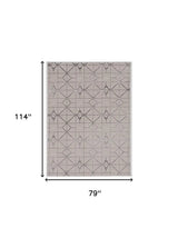 79 X 114 Ivory Or Silver Polypropylene Or Polyester Rug - Homeroots - Flyclothing LLC