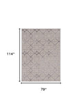 79 X 114 Ivory Or Silver Polypropylene Or Polyester Rug - Homeroots