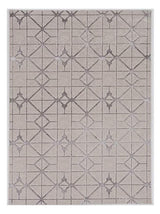 94 X 130 Ivory Or Silver Polypropylene Or Polyester Rug - Homeroots - Flyclothing LLC