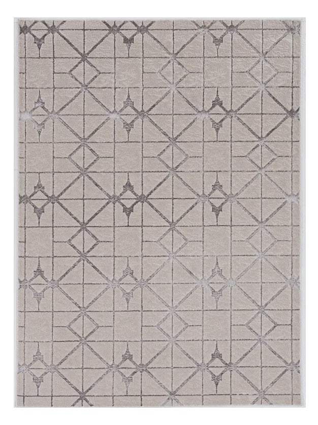 94 X 130 Ivory Or Silver Polypropylene Or Polyester Rug - Homeroots - Flyclothing LLC