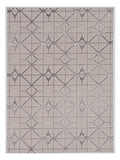 94 X 130 Ivory Or Silver Polypropylene Or Polyester Rug - Homeroots