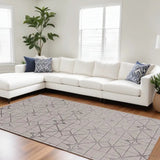 94 X 130 Ivory Or Silver Polypropylene Or Polyester Rug - Homeroots