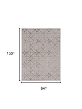 94 X 130 Ivory Or Silver Polypropylene Or Polyester Rug - Homeroots - Flyclothing LLC