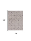 94 X 130 Ivory Or Silver Polypropylene Or Polyester Rug - Homeroots