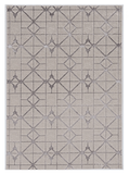10' X 13' Ivory Silver Machine Woven Geometric Indoor Area Rug - Homeroots