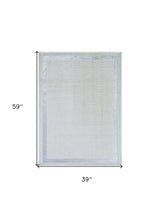 3' X 5' Gray and Ivory Area Rug - Homeroots - Flyclothing LLC