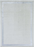 5' X 8' Ivory Silver Machine Woven Bordered Indoor Area Rug - Homeroots