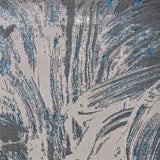 3' X 5' Silver Or Blue Abstract Brushstrokes Area Rug - Homeroots - Flyclothing LLC