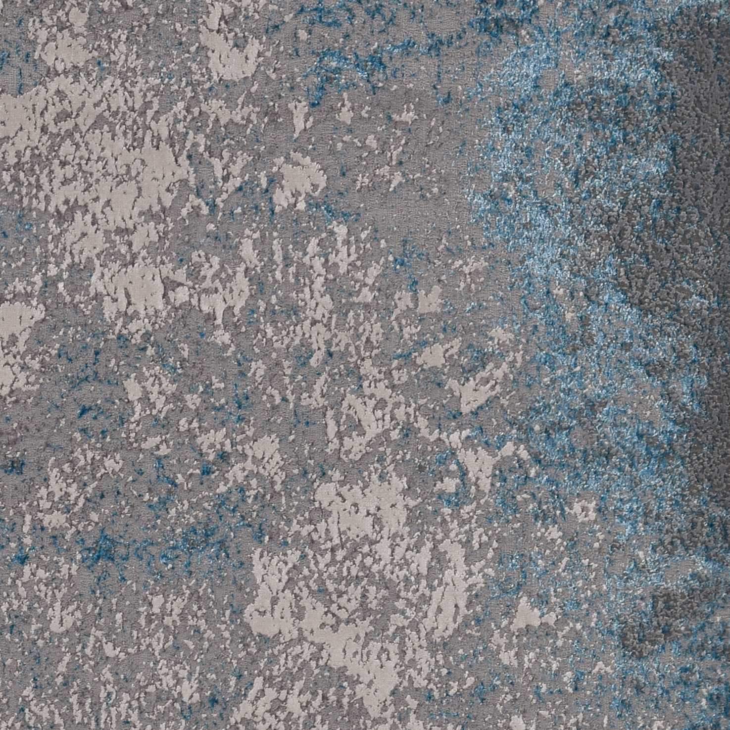 3' X 5' Blue and Silver Abstract Area Rug - Homeroots - Flyclothing LLC