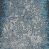 3' X 5' Blue and Silver Abstract Area Rug - Homeroots