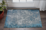 3' X 5' Blue and Silver Abstract Area Rug - Homeroots