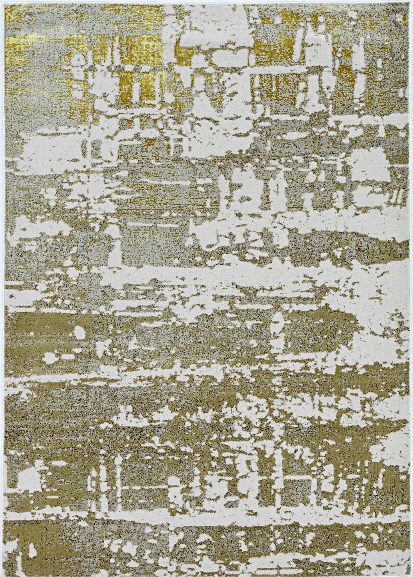 3' X 5' Ivory Or Gold Abstract Area Rug - Homeroots - Flyclothing LLC
