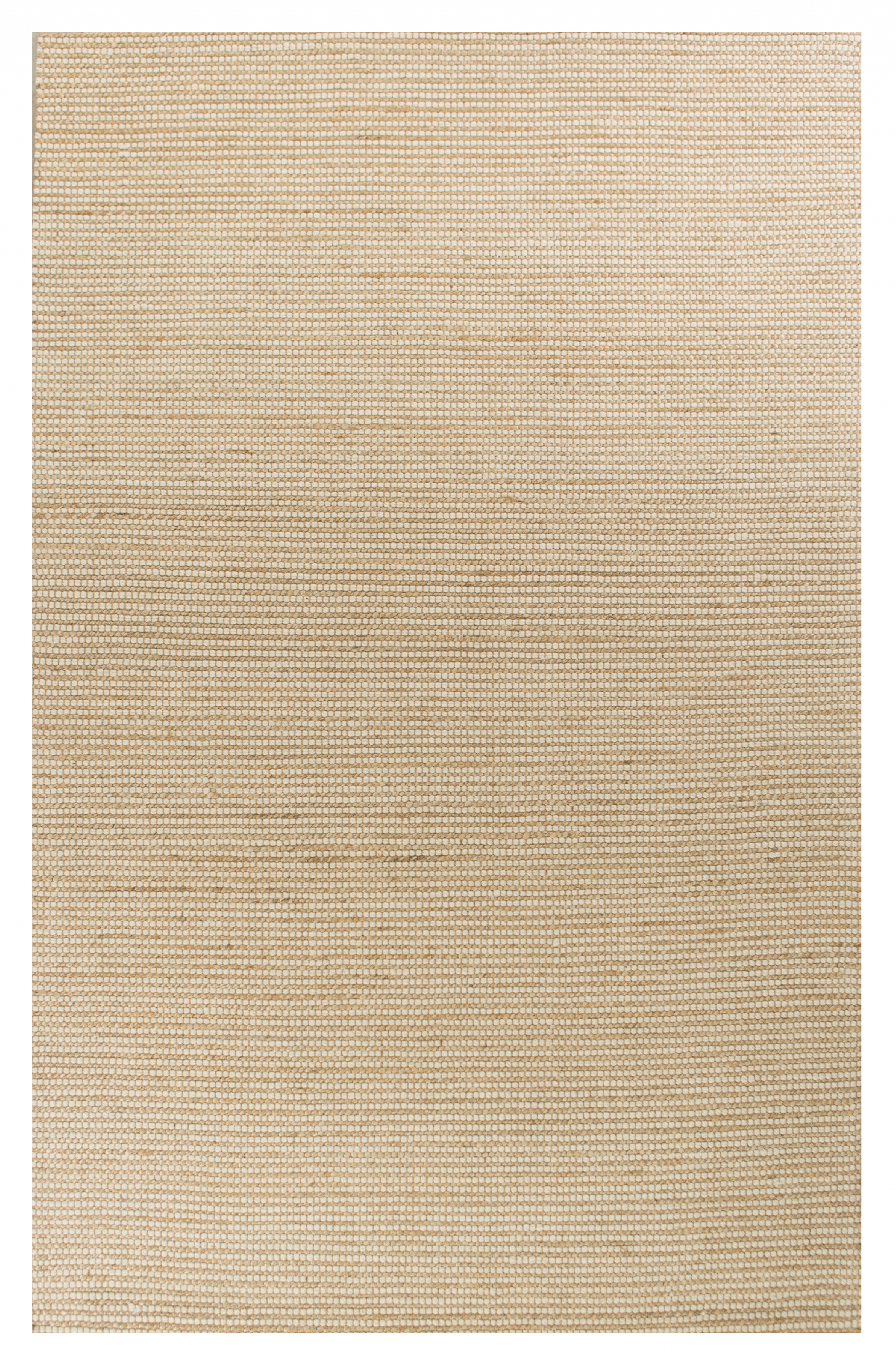 5' X 7' Ivory Hand Woven Jute And Wool Indoor Area Rug