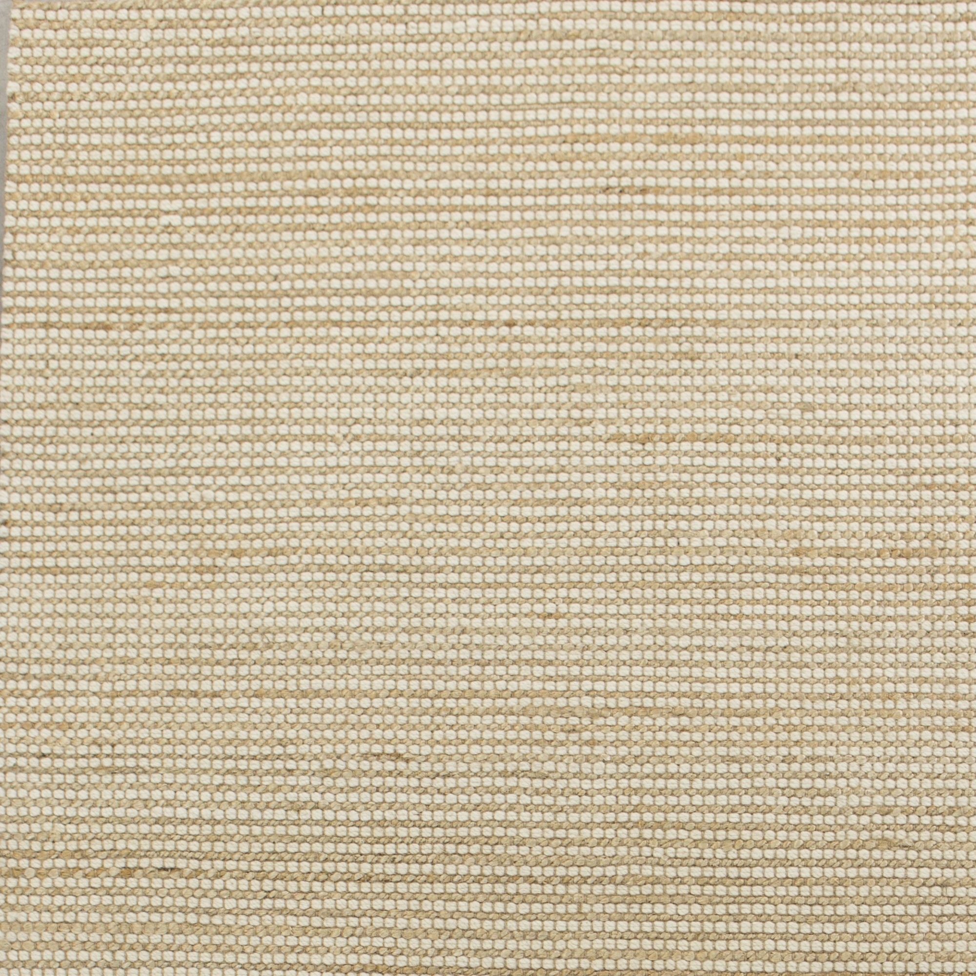 5' X 7' Ivory Hand Woven Jute And Wool Indoor Area Rug