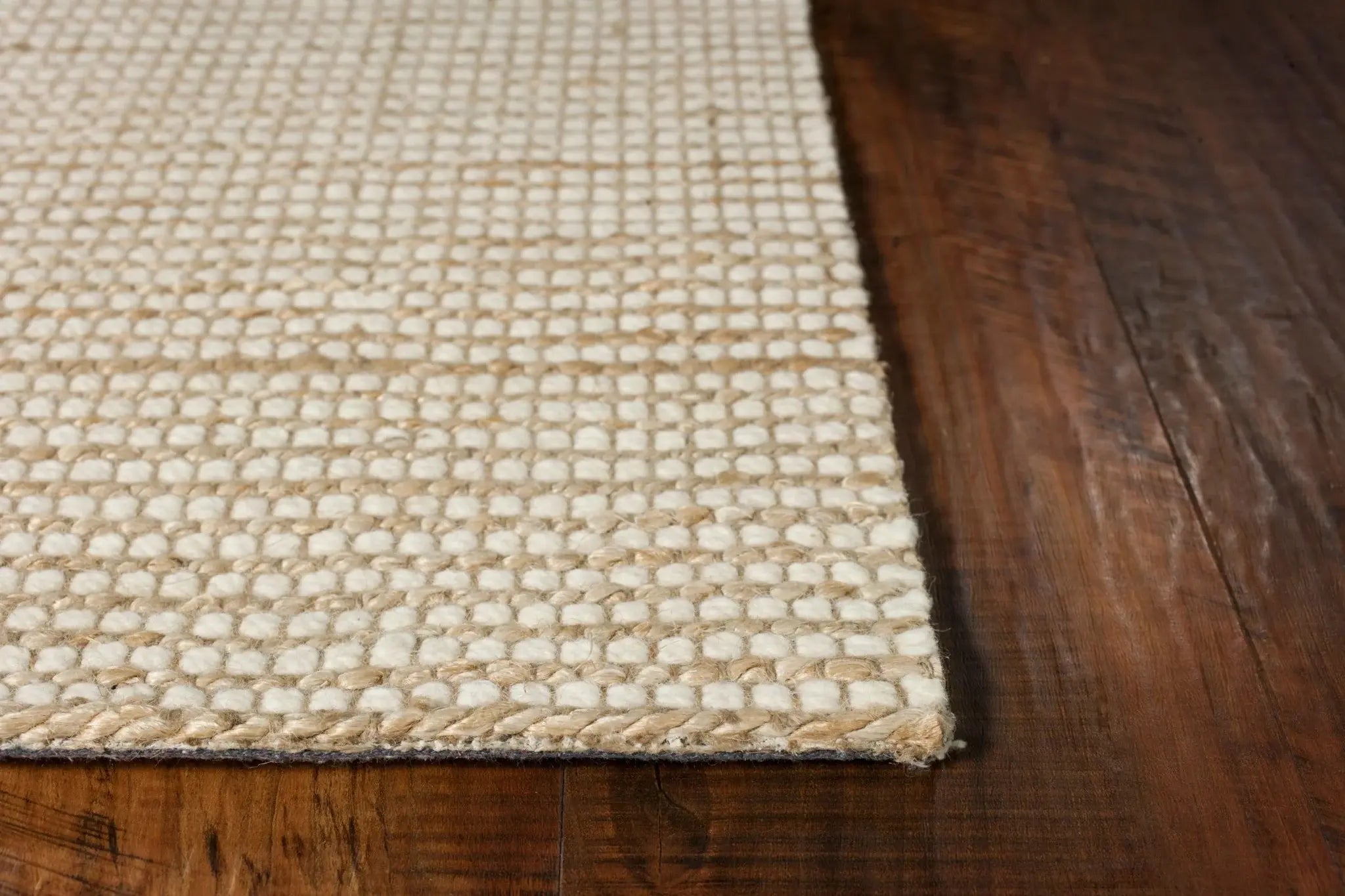 5' X 7' Ivory Hand Woven Jute And Wool Indoor Area Rug - Homeroots - Flyclothing LLC