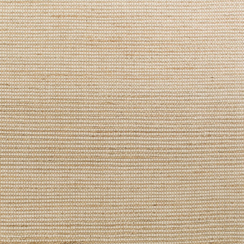 5' X 7' Ivory Hand Woven Jute And Wool Indoor Area Rug