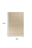 7' X 10' Ivory Hand Woven Wool And Jute Indoor Area Rug - Homeroots