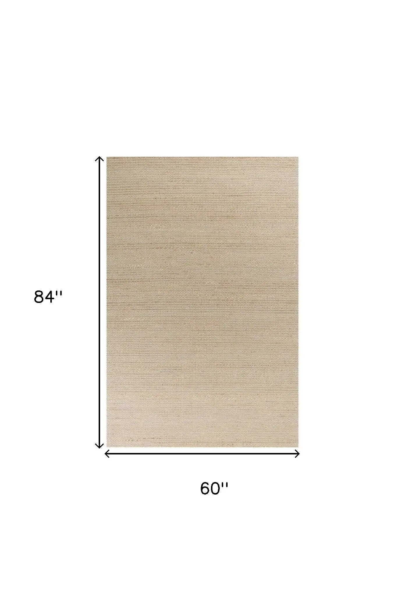 5' X 7' Grey Hand Woven Wool And Jute Indoor Area Rug - Homeroots - Flyclothing LLC