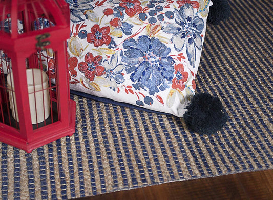 5' X 7' Blue Wool Hand Woven Area Rug - Homeroots - Flyclothing LLC
