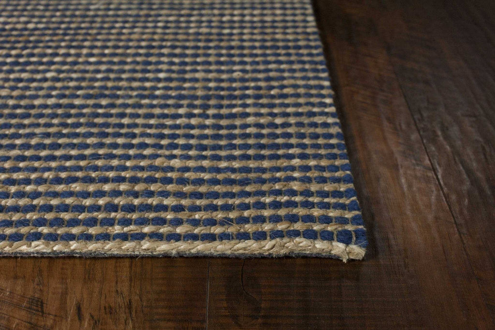 7' X 10' Blue Hand Woven Wool And Jute Indoor Area Rug - Homeroots - Flyclothing LLC