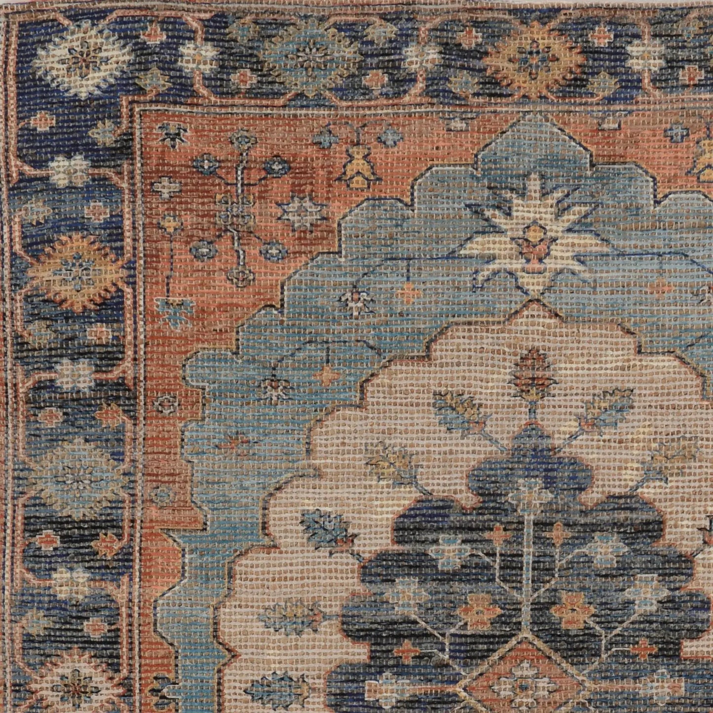 3' X 5' Blue Medallion Hand Woven Area Rug - Homeroots - Flyclothing LLC