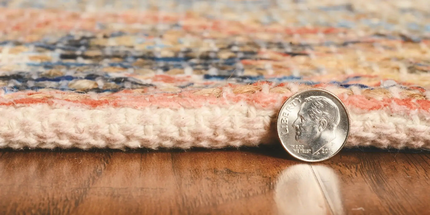 3' X 5' Blue Medallion Hand Woven Area Rug - Homeroots - Flyclothing LLC