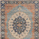 5' X 7' Blue Medallion Hand Woven Area Rug - Homeroots - Flyclothing LLC