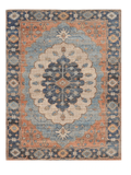 5' X 7' Blue Medallion Hand Woven Area Rug - Homeroots