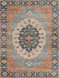 5' X 7' Blue Medallion Hand Woven Area Rug - Homeroots