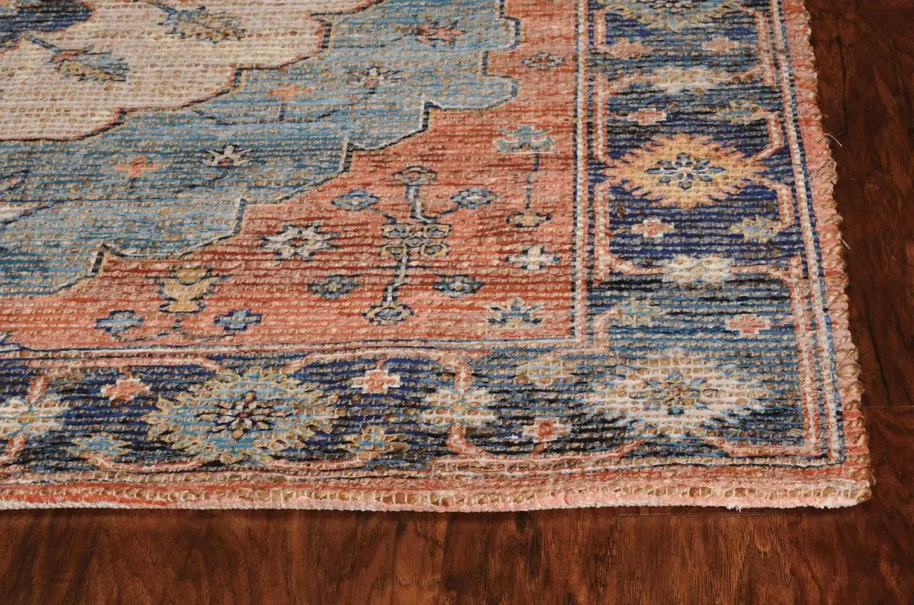 5' X 7' Blue Medallion Hand Woven Area Rug - Homeroots - Flyclothing LLC