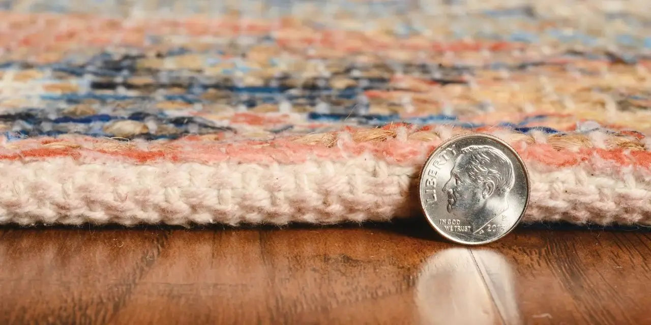 5' X 7' Blue Medallion Hand Woven Area Rug - Homeroots - Flyclothing LLC