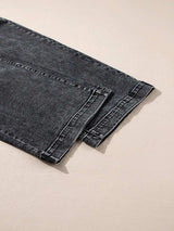 High-Waisted Wide Leg Washed Jeans - Trendsi - Flyclothing LLC