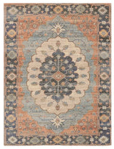 8' X 10' Blue Hand Woven Medallion Indoor Area Rug - Homeroots - Flyclothing LLC
