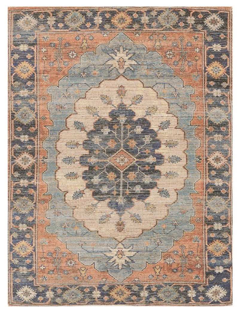 8' X 10' Blue Hand Woven Medallion Indoor Area Rug - Homeroots - Flyclothing LLC