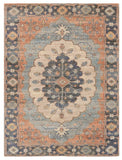 8' X 10' Blue Hand Woven Medallion Indoor Area Rug