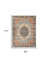 8' X 10' Blue Hand Woven Medallion Indoor Area Rug - Homeroots - Flyclothing LLC