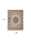 8' X 10' Blue Hand Woven Medallion Indoor Area Rug - Homeroots