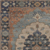 7' X 12' Blue Hand Woven Traditional Medallion Indoor Area Rug - Homeroots