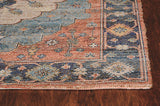 7' X 12' Blue Hand Woven Traditional Medallion Indoor Area Rug - Homeroots - Flyclothing LLC