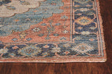 7' X 12' Blue Hand Woven Traditional Medallion Indoor Area Rug - Homeroots - Flyclothing LLC