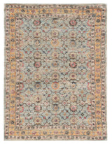 5' X 7' Green and Ivory Floral Hand Woven Area Rug - Homeroots - Flyclothing LLC
